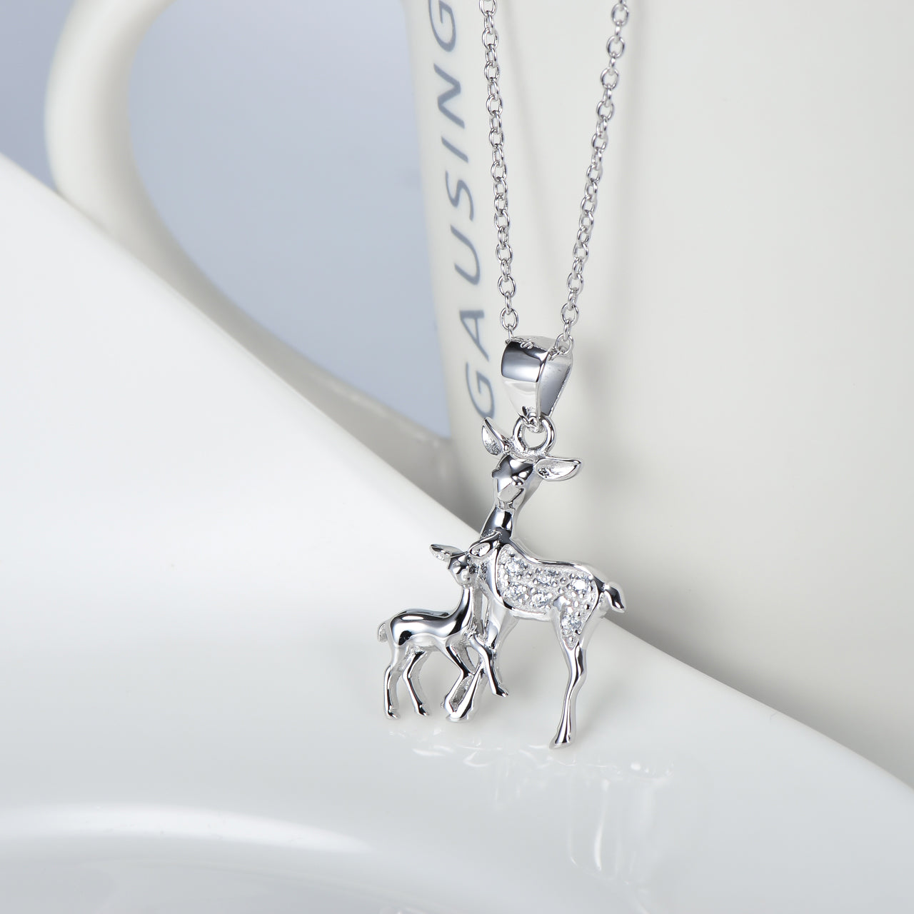 Fawn Pendant 925 Silver Necklace - Nandi London