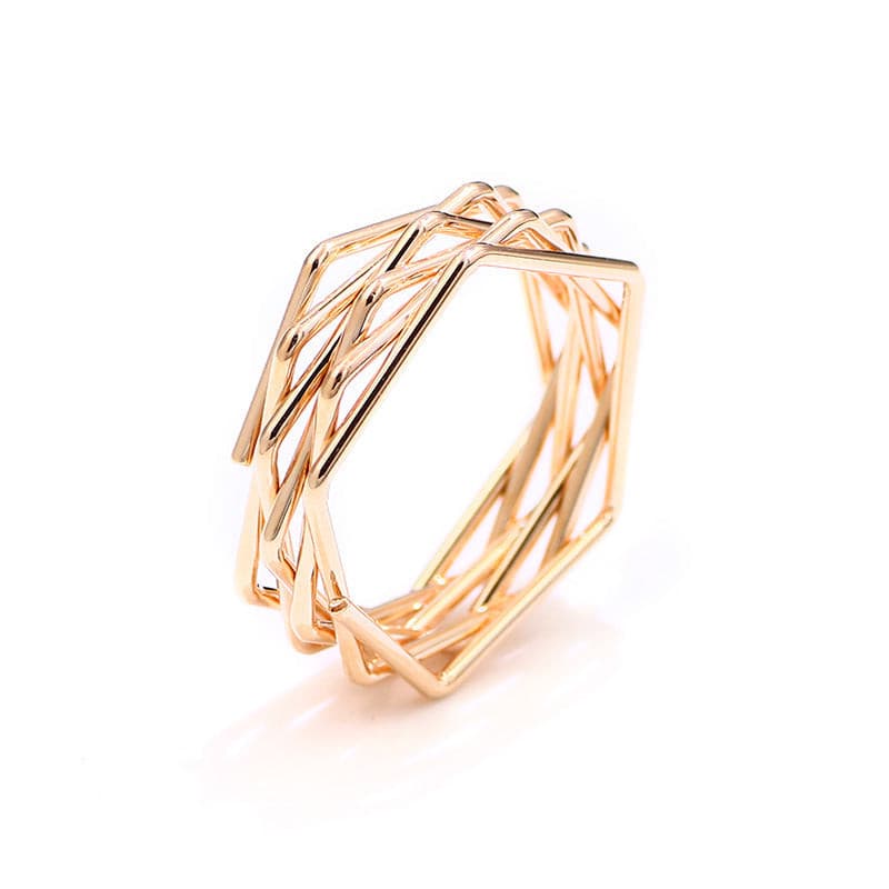 Hexagon Cross Ring - Nandi London