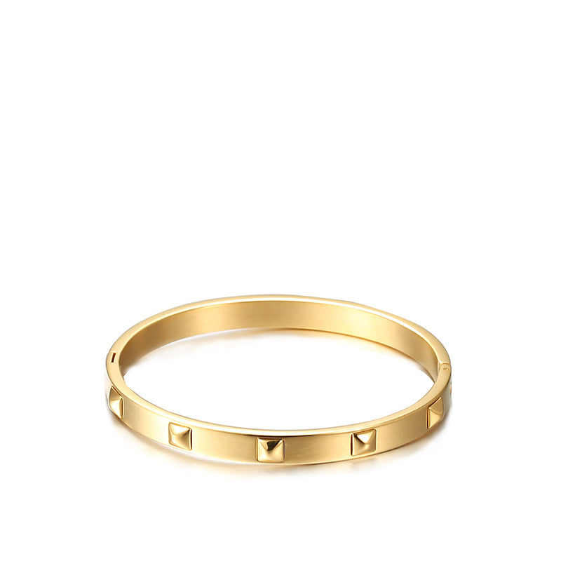 Small Minority Plated 18k Rose Gold Bracelet - Nandi London