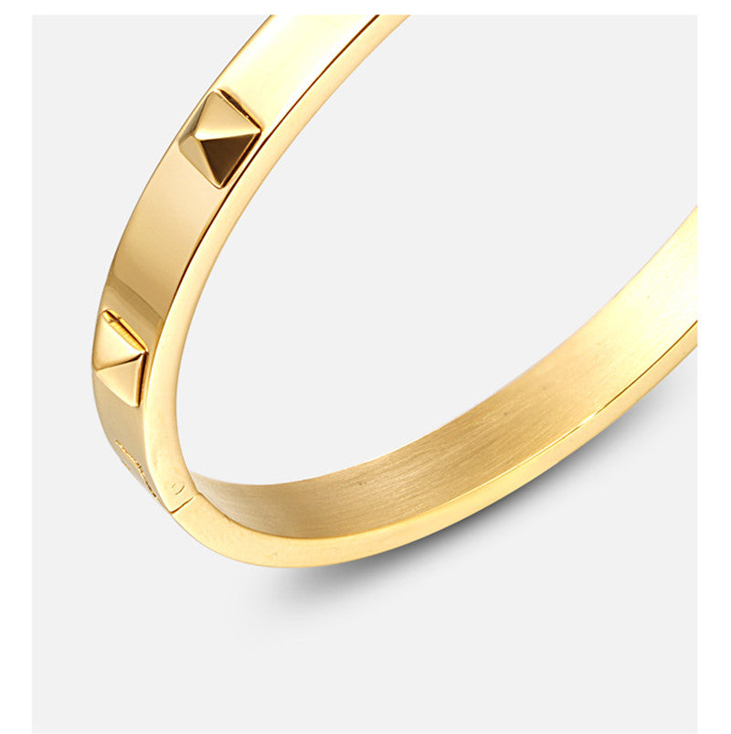 Small Minority Plated 18k Rose Gold Bracelet - Nandi London