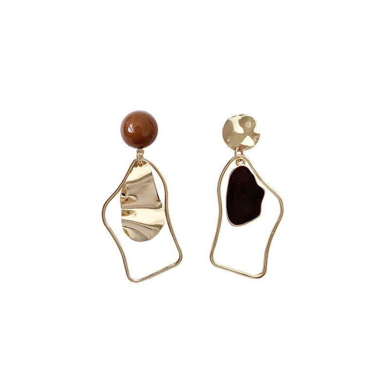 Retro geometric irregular drip earrings - Nandi London