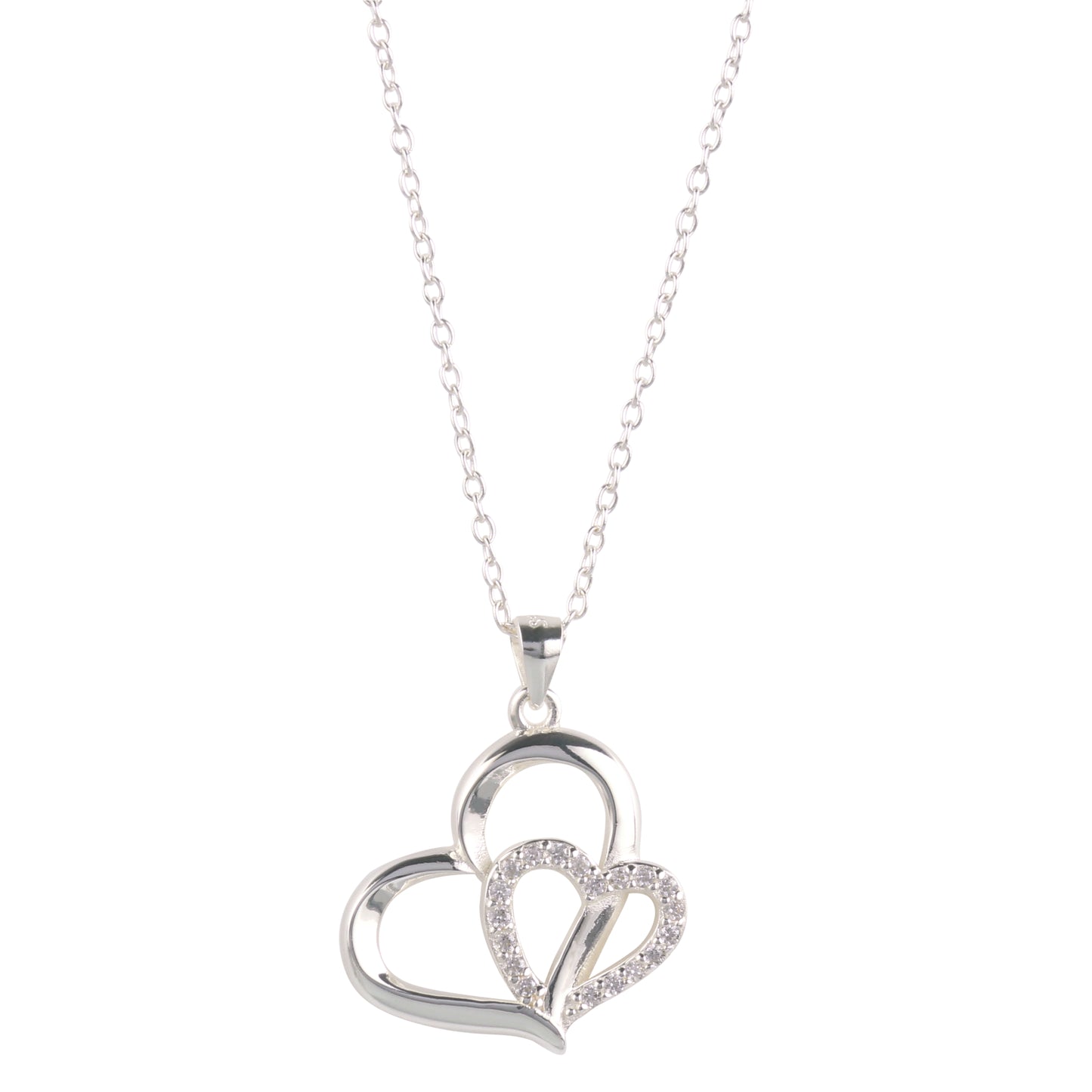 Eternity Love Heart Pave Necklace - Nandi London