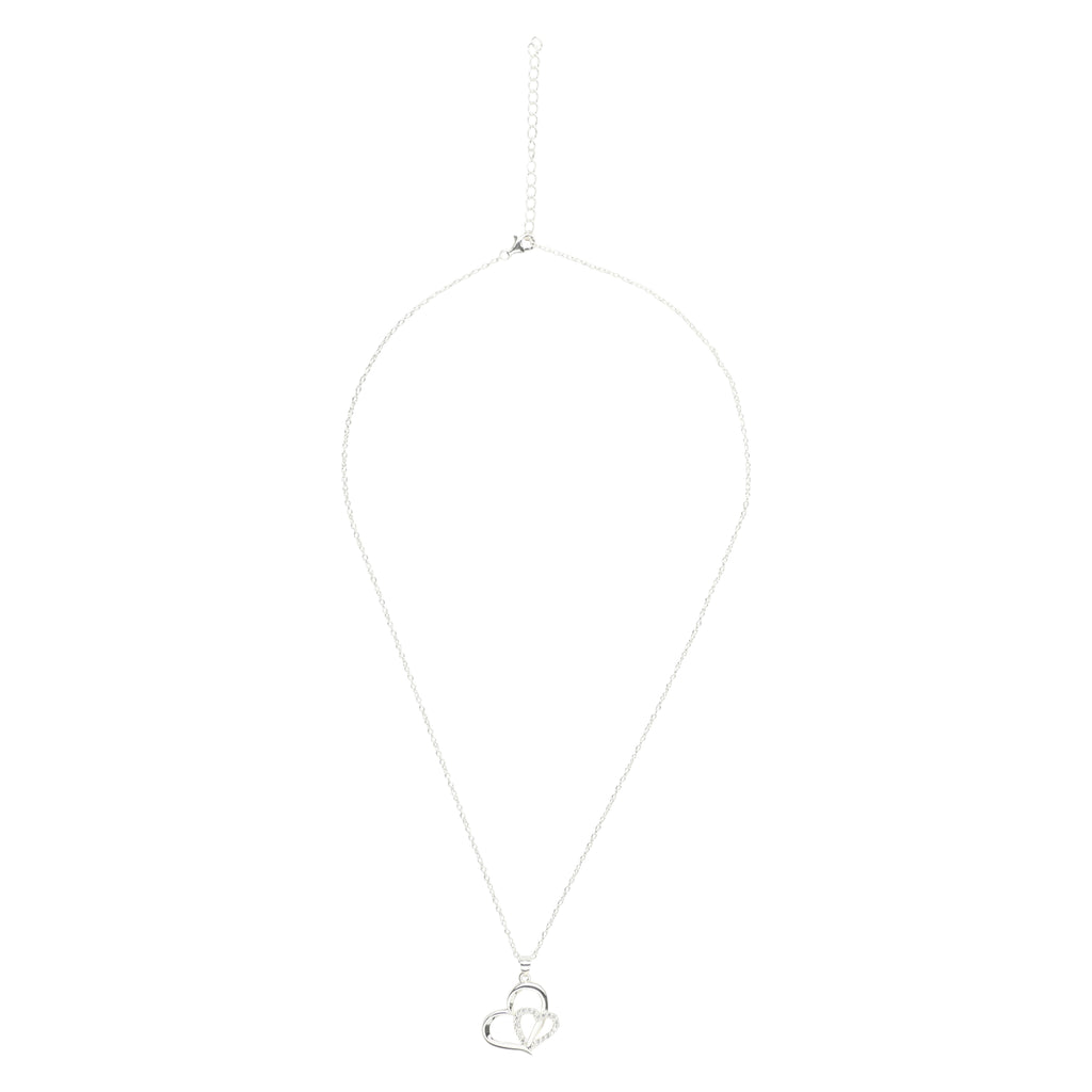 Eternity Love Heart Pave Necklace - Nandi London