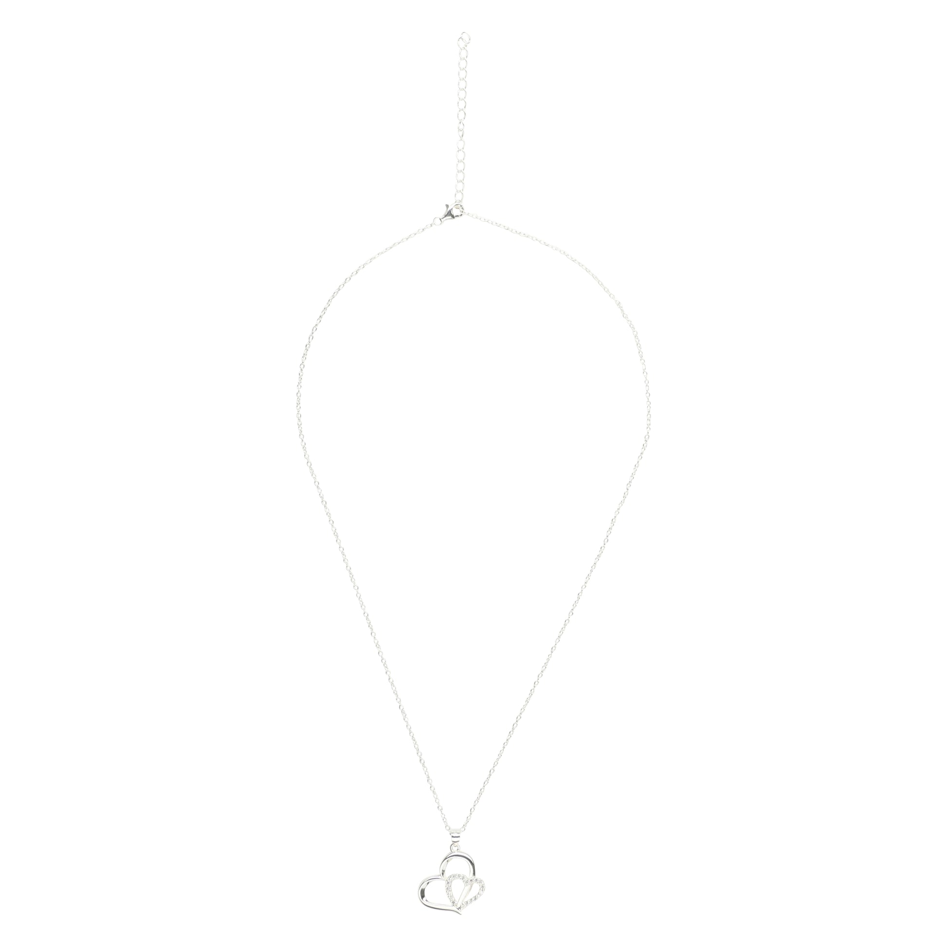 Eternity Love Heart Pave Necklace - Nandi London