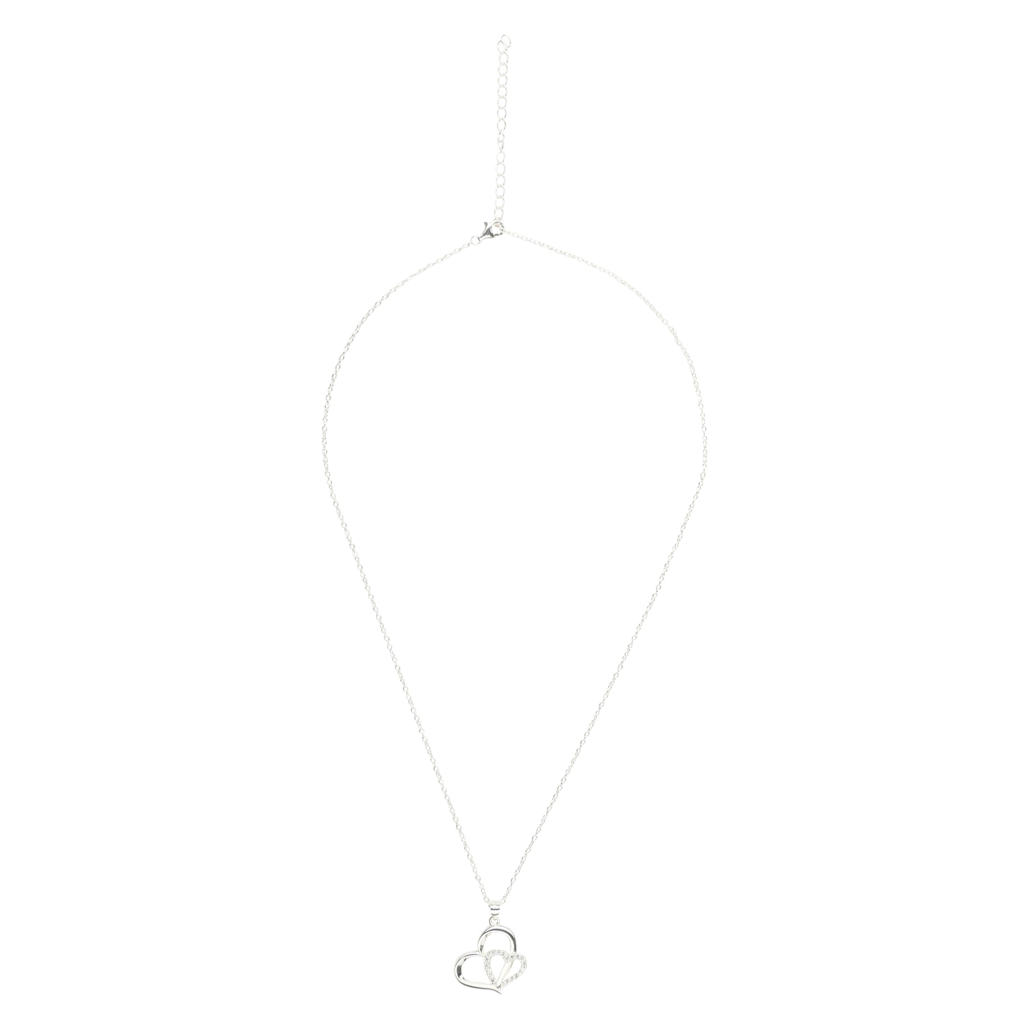 Eternity Love Heart Pave Necklace - Nandi London