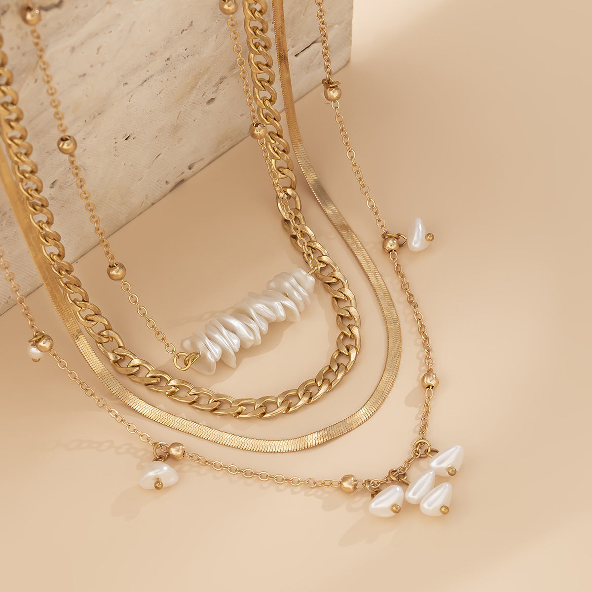 Pearl Multi Layer Necklace - Nandi London