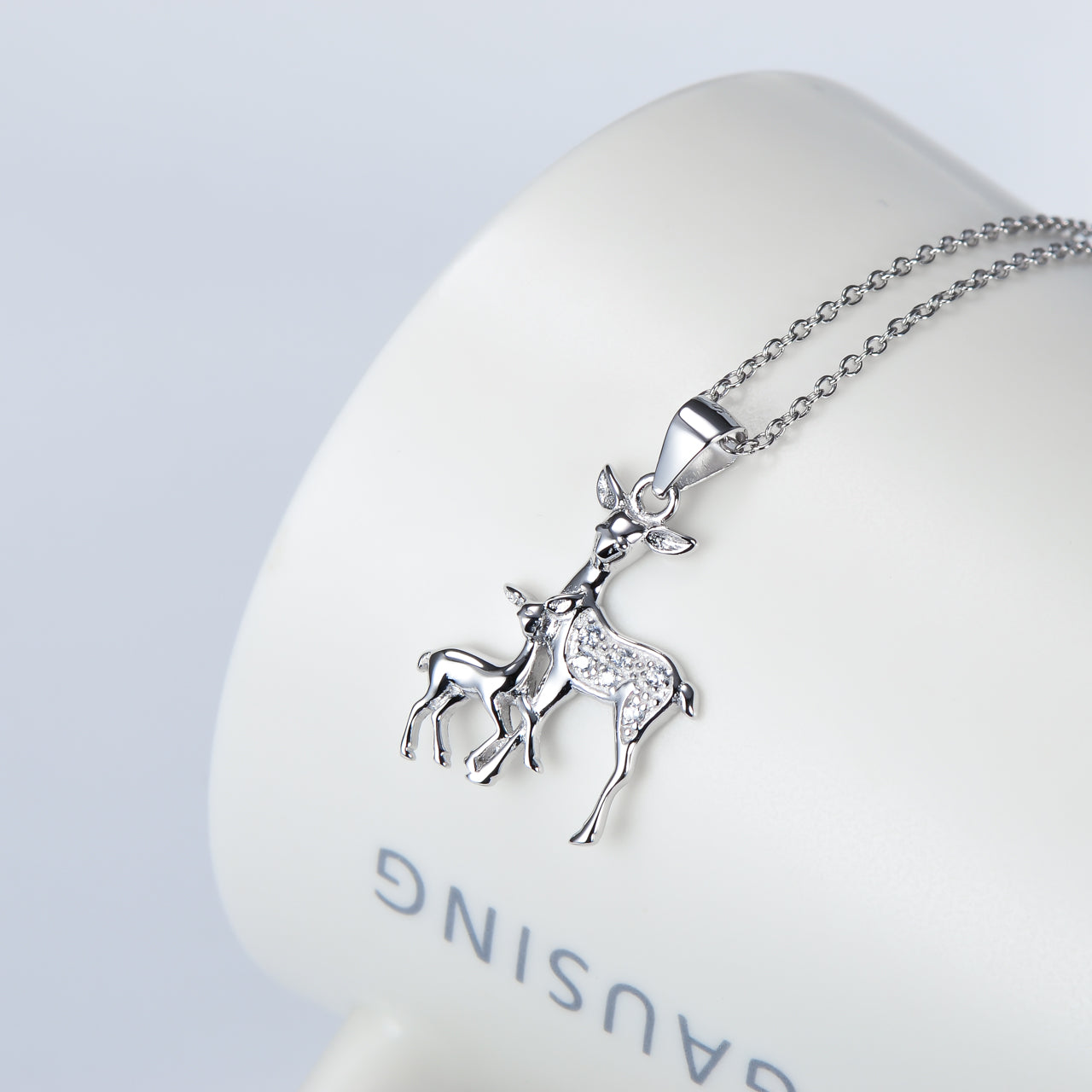 Fawn Pendant 925 Silver Necklace - Nandi London