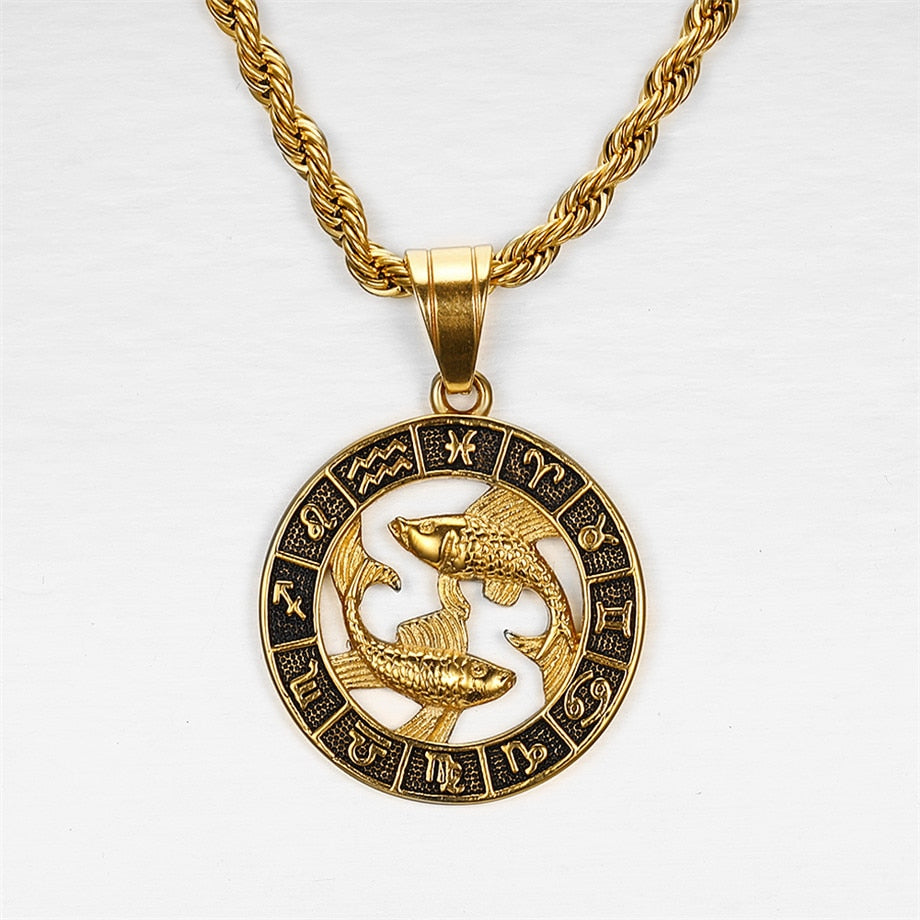 Zodiac Sign Gold Necklace - Nandi London