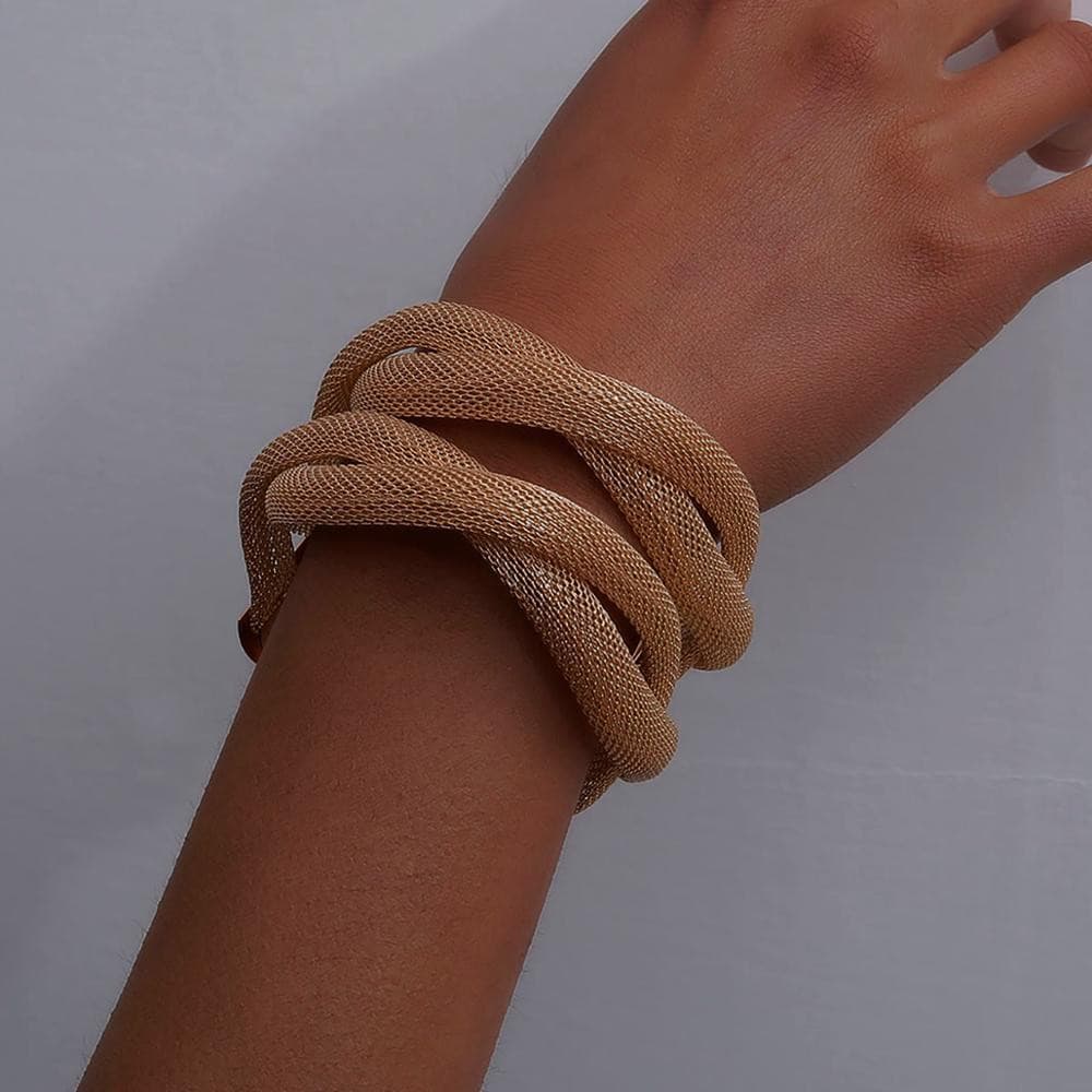 Vintage Hollow Wide Cuff Bracelets - Nandi London