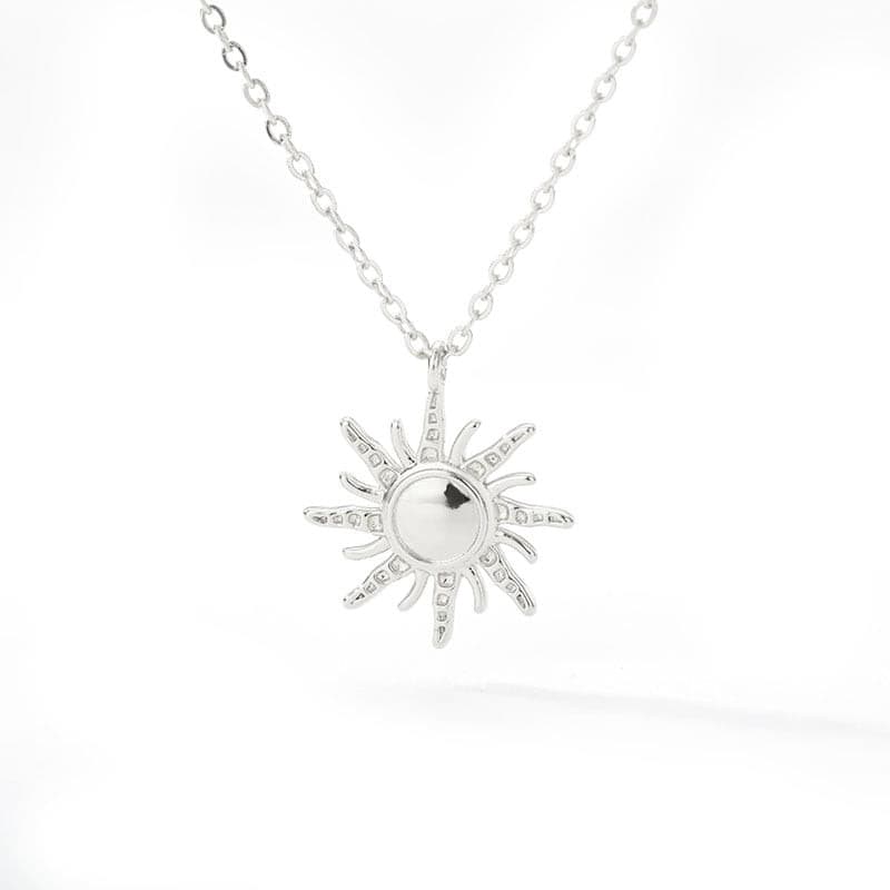 Simple Sun flower Pendant Necklace - Nandi London