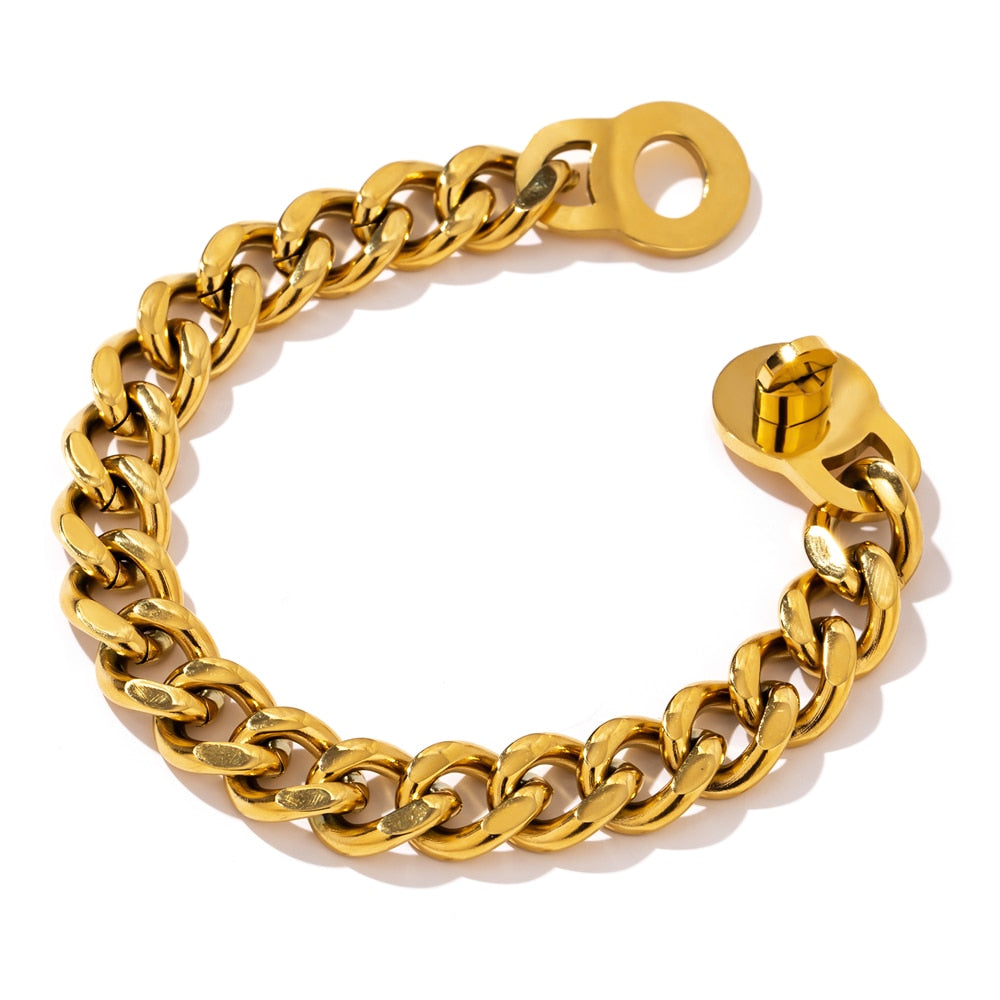 Stainless Steel Metal Bracelet Bijoux Femme - Nandi London