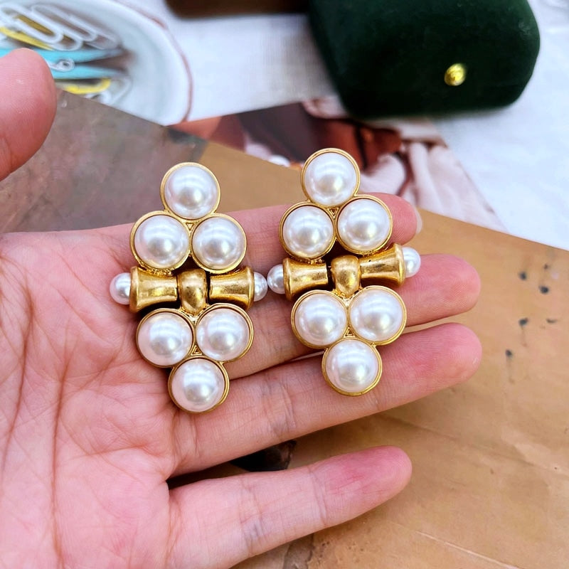 Sakshi Pearl Statement Earrings