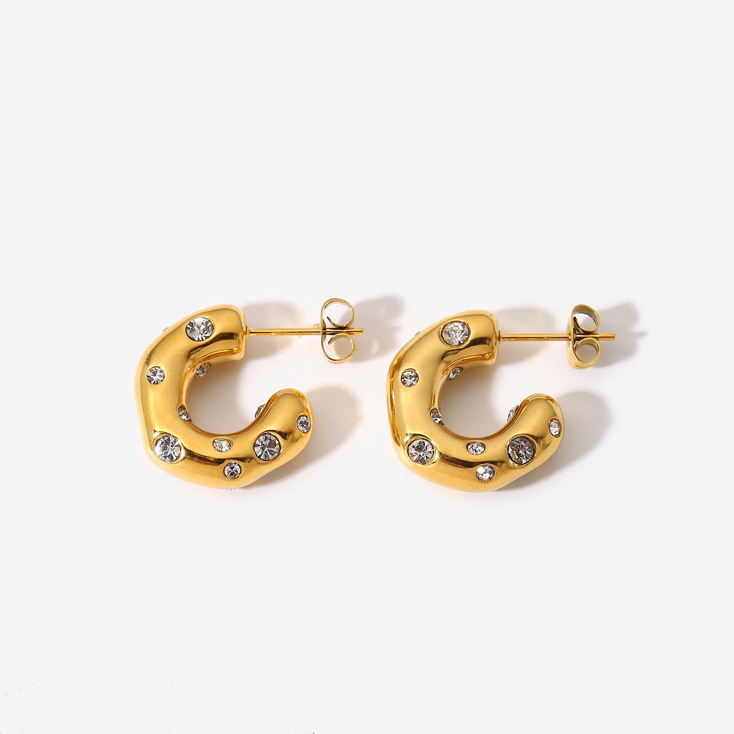 Gold Plated Stainless Steel Earrings - Nandi London